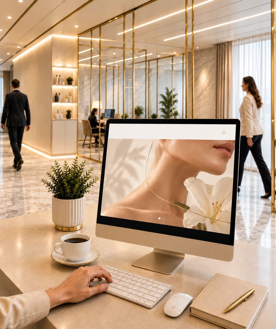 Professional team portrait for the Luvfem About page, representing digital marketing strategy, SEO and online advertising for beauty and aesthetics businesses.